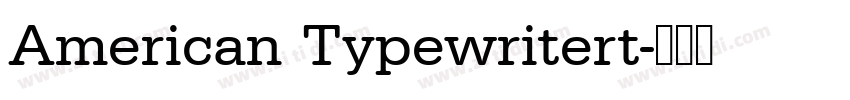 American Typewritert字体转换